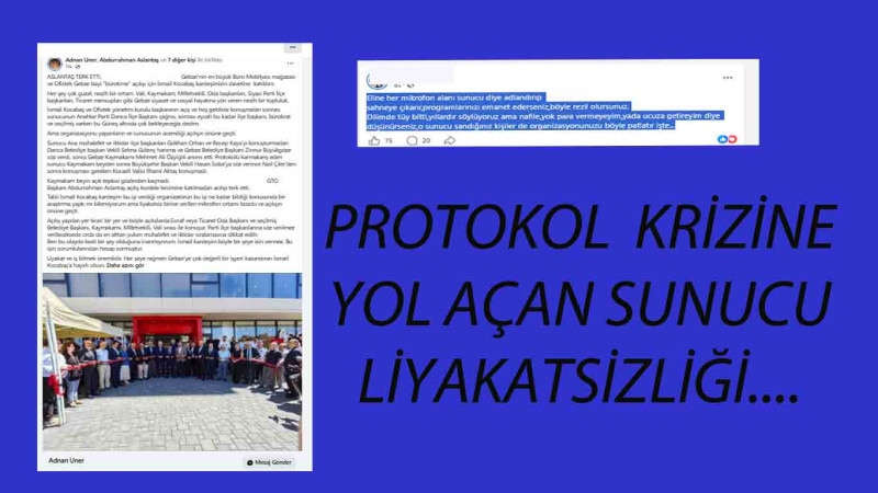Açılışta protokol krizi…