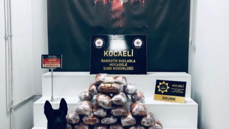 TIR'ın kabininden  20 kg uyuşturucu çıktı