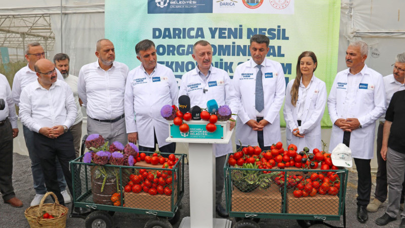 Darıca’da topraksız tarımda ilk hasat yapıldı